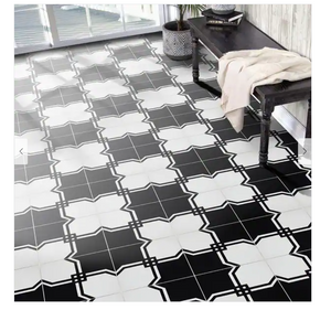 Black and White Tile, Pack of 12 (Morocco) - Sample-1Tile
